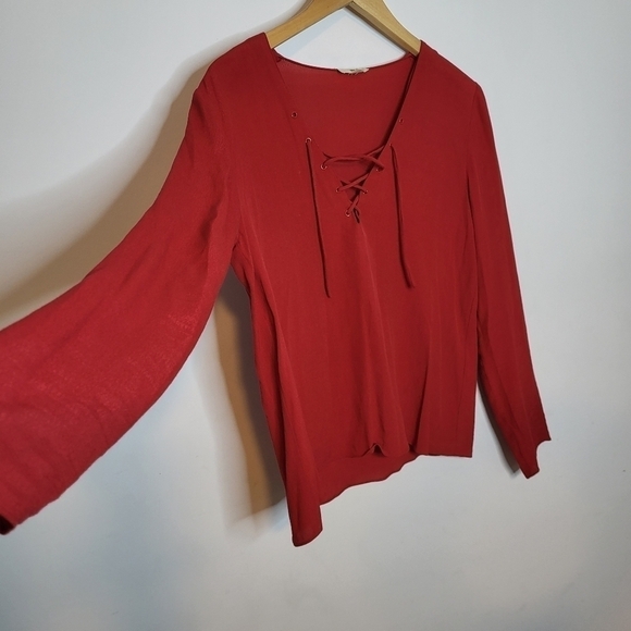 Aritzia Wilfred Free Lace Up Blouse Size S - Picture 9 of 9